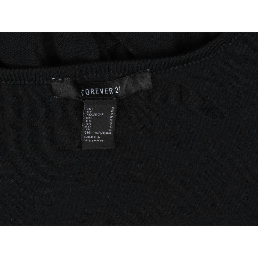 FOREVER 21 Chic Black Skater Dress Puff Sleeve S - Picture 5 of 5